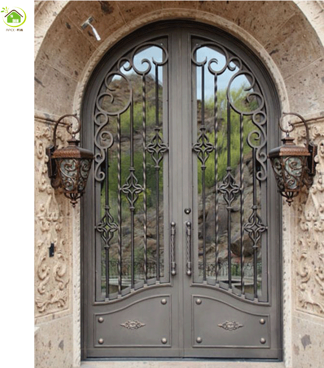 Grape Iron Door Design Double Door Entrance Main Gates - Home Double Door Iron Design (750x750), Png Download