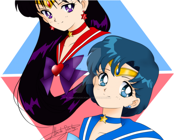 Mars Clipart Mercury Planet - Sailor Mercury And Sailor Mars (640x480), Png Download