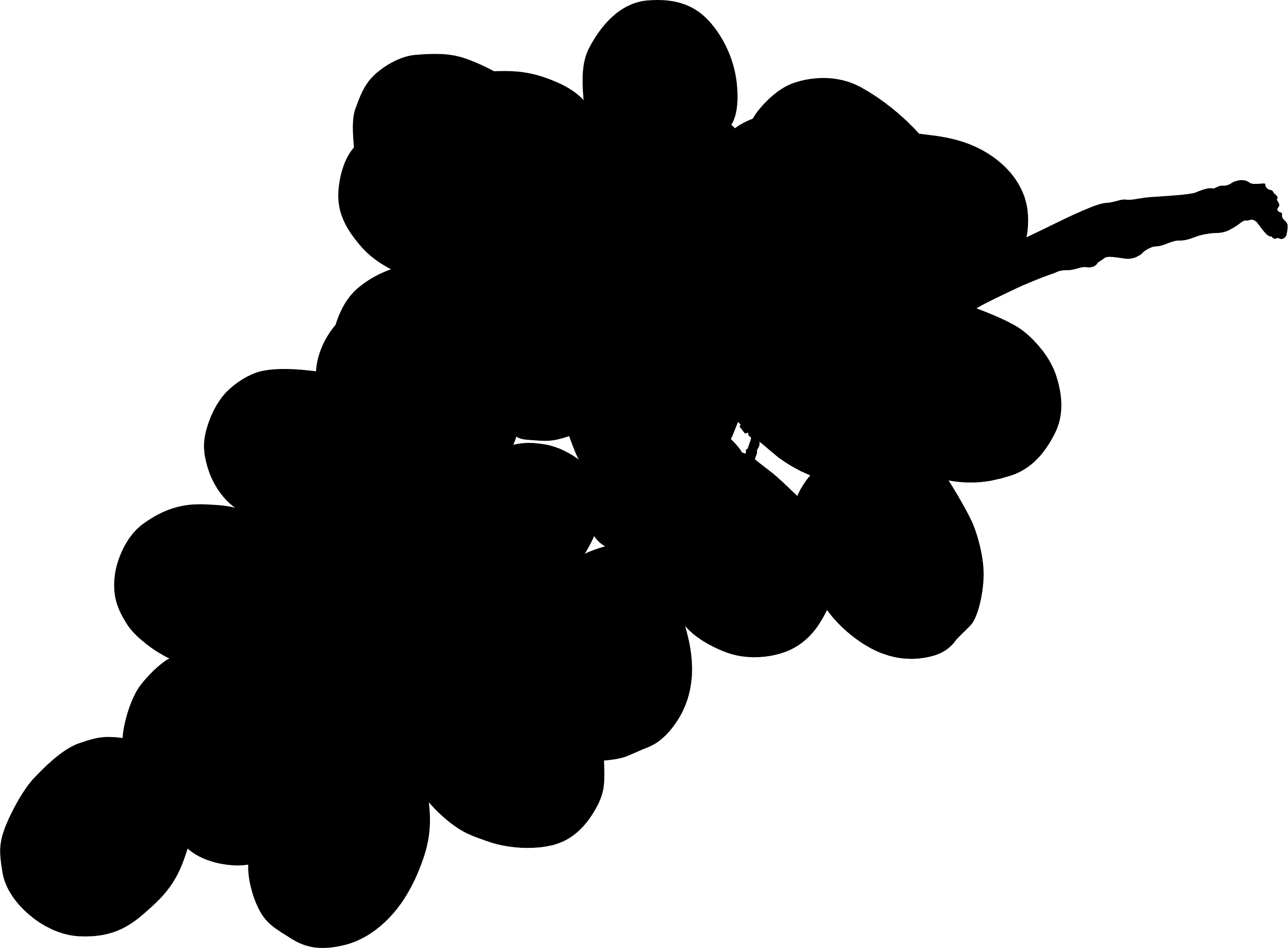 Grape Silhouette (2804x2063), Png Download