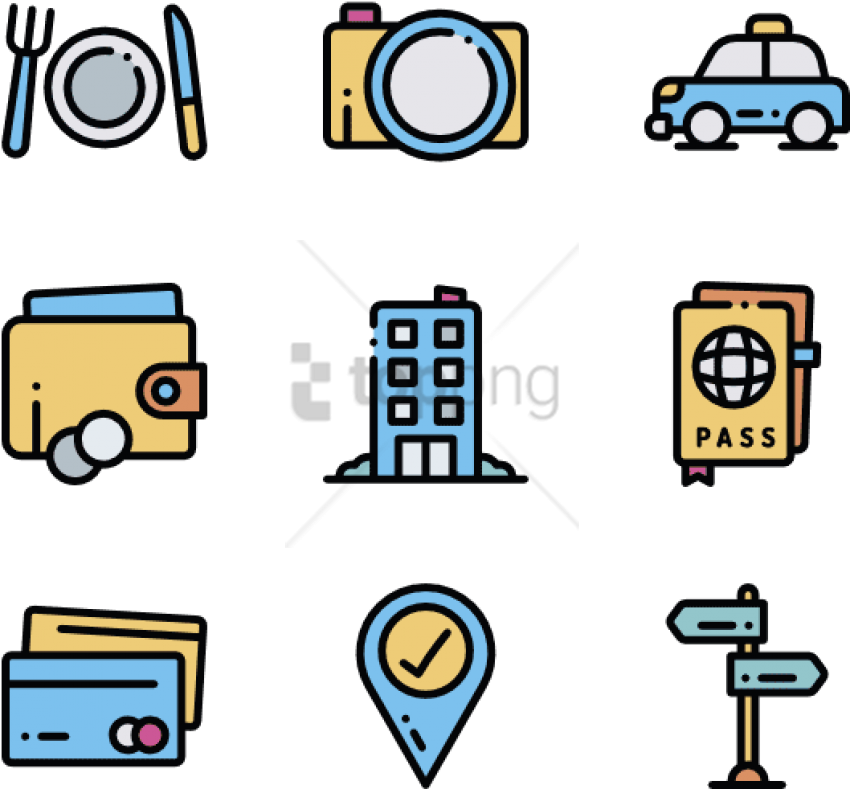 Free Png Travel 50 Icons - Pack Icons Travel (850x789), Png Download