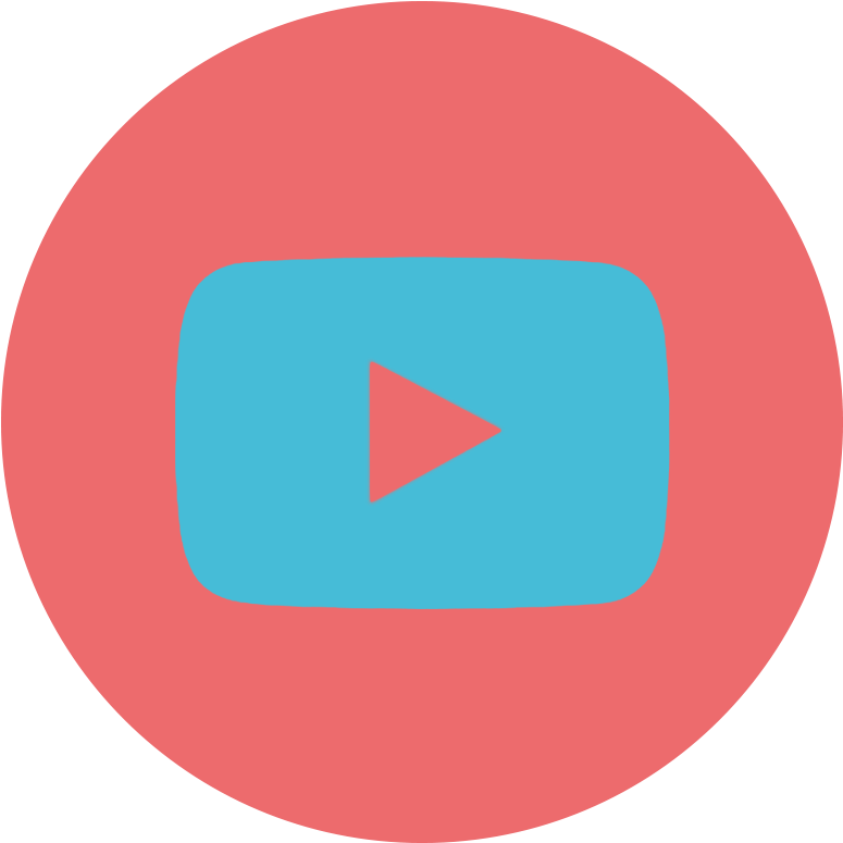 Follow Us On Youtube - Circle (875x875), Png Download