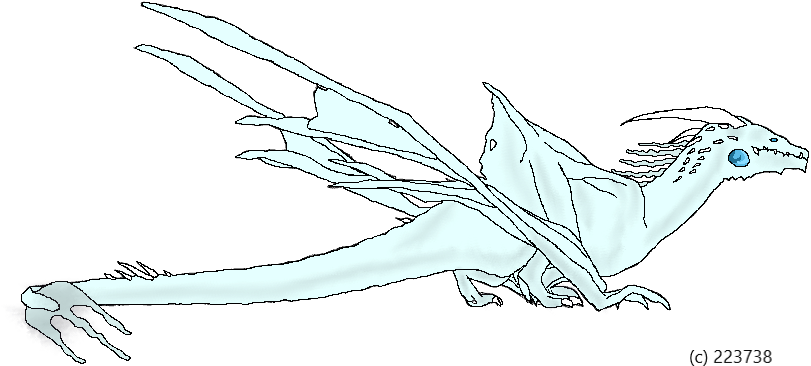 It Is An Uncommon Male Ice Dragon, What Would You Like - Line Art (907x430), Png Download