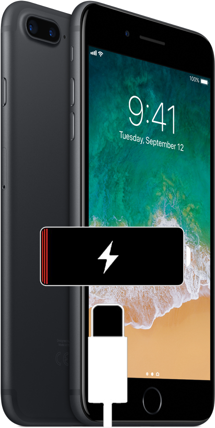 Iphone Battery Png - Iphone 7 Plus Boost Mobile (472x884), Png Download