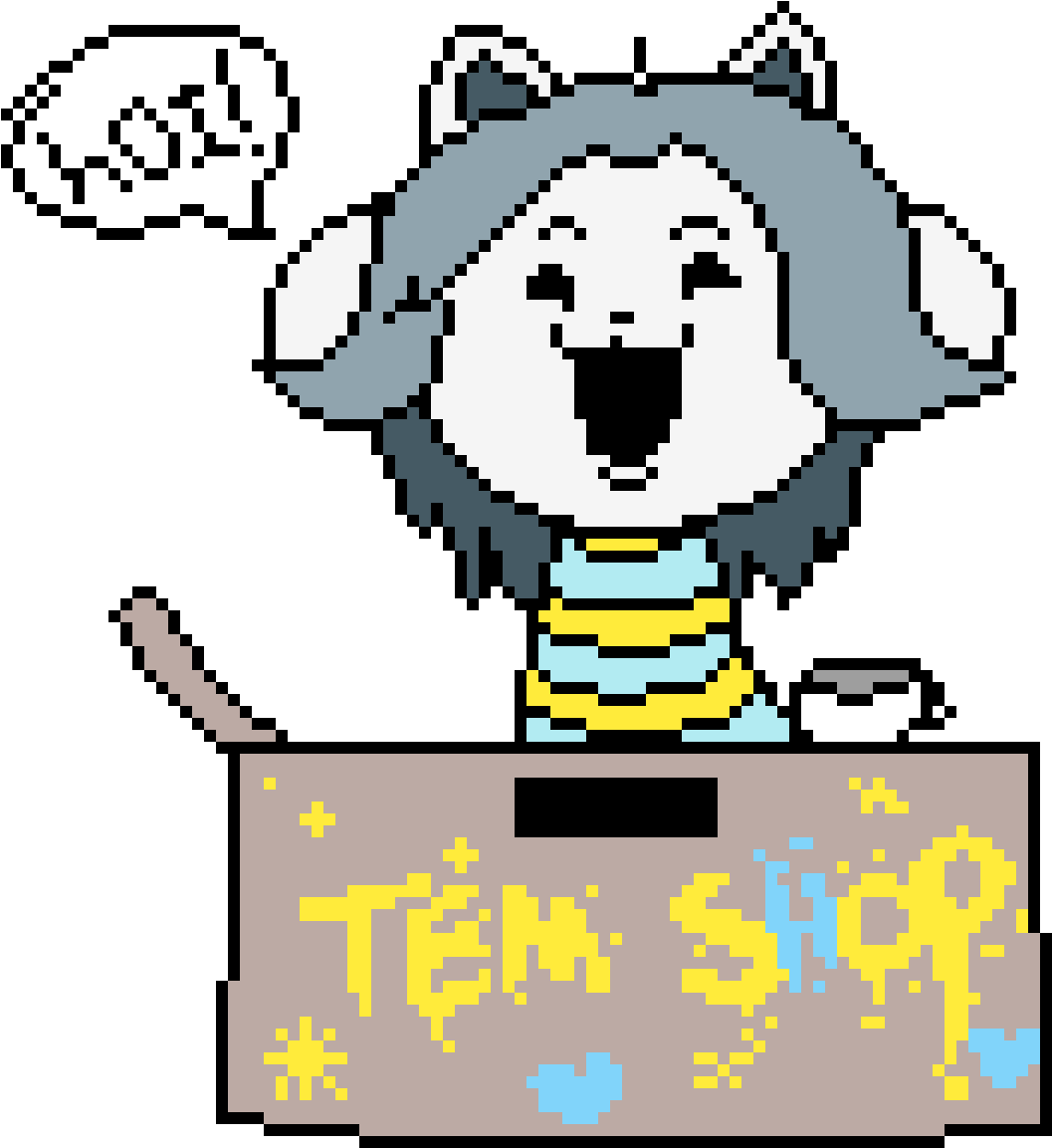Hoi Im Temmie Temmie De Tem - Cartoon (1200x1200), Png Download