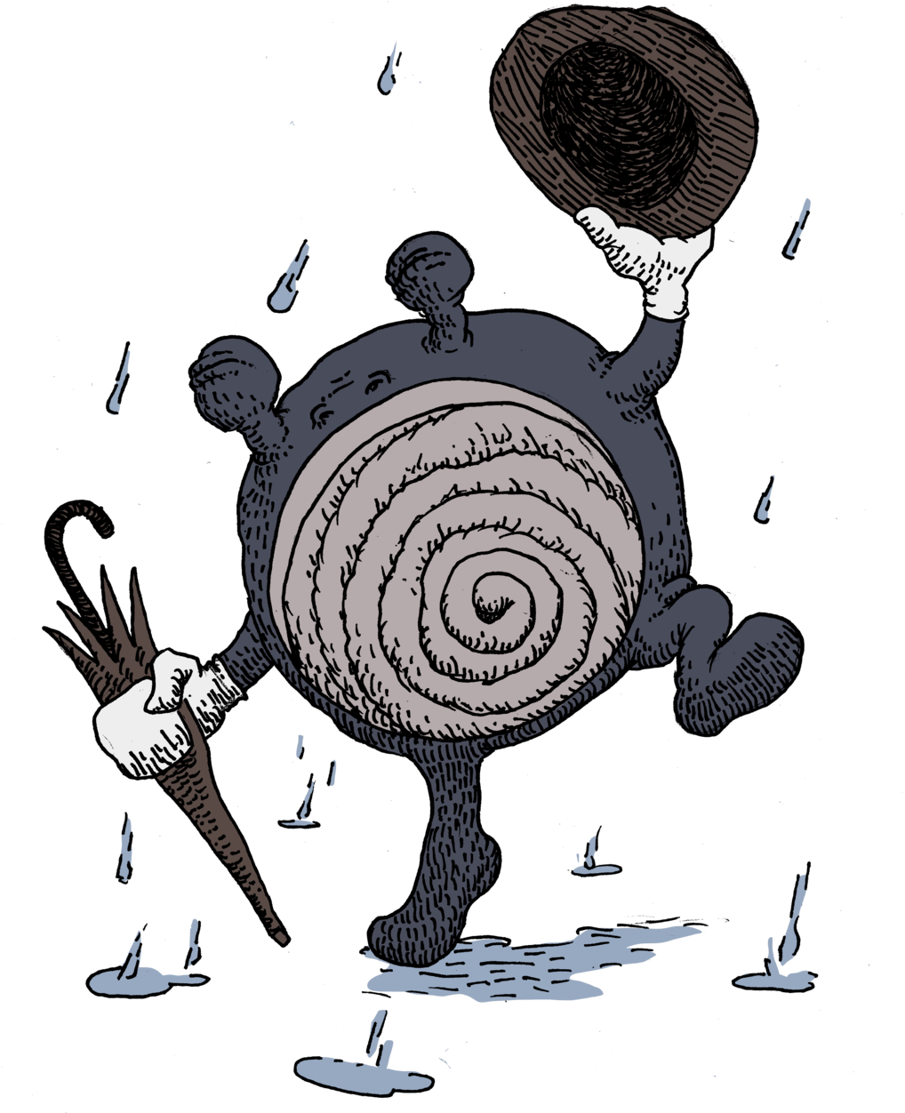 Polywhirl Used Rain Dance By Cilios - Illustration (1024x1290), Png Download