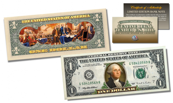 2 Sided Colorized Genuine Legal Tender U - Colorized 5 Dollar Bill (600x600), Png Download