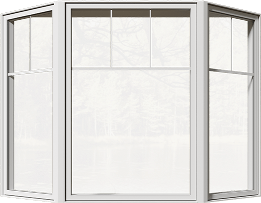 A Closed Bay Window From The Front - Shower Door (800x450), Png Download