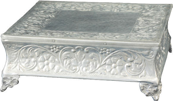 Silver Flower Cake Stand Sq - Coffee Table (800x600), Png Download