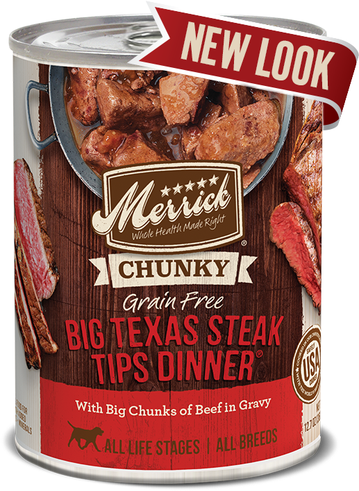 Steak Tip Dinner Png - Merrick Big Texas Steak Tips (650x748), Png Download