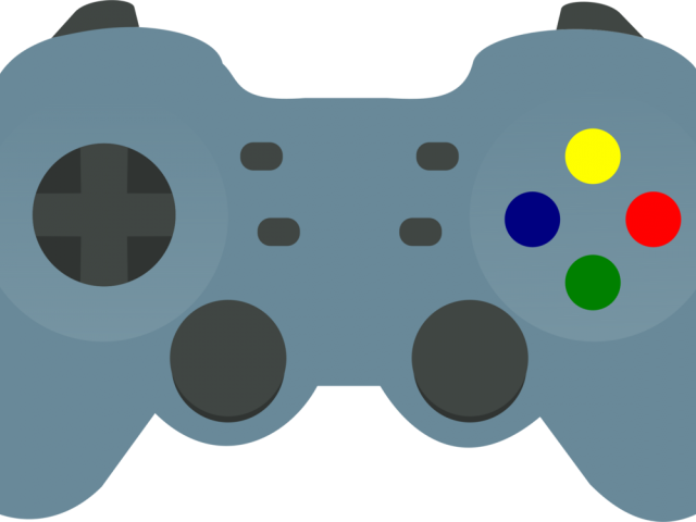 Playstation 2 Clipart Controller - Video Game Controller Clipart (640x480), Png Download