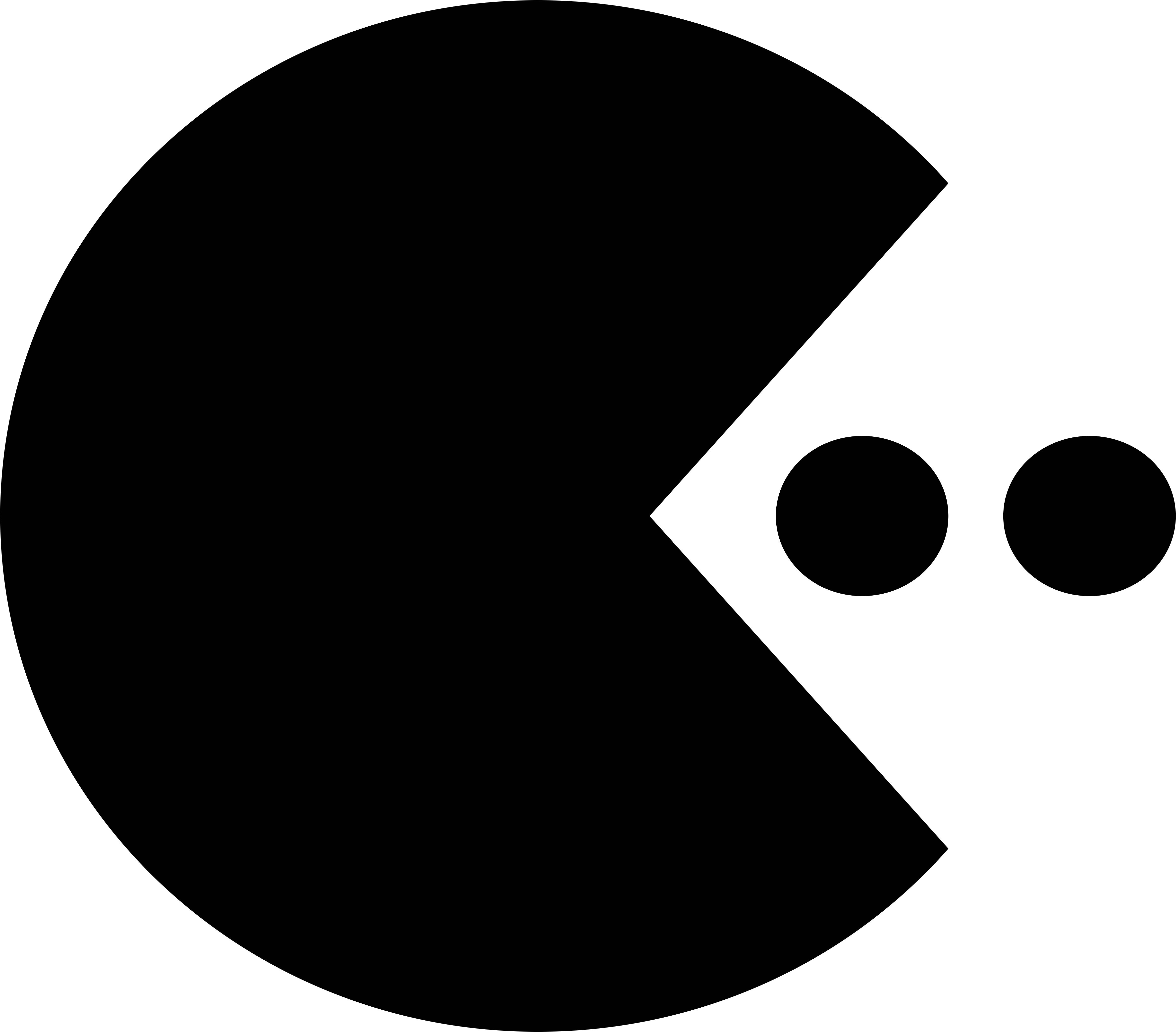 Black And White Pacman (4726x4150), Png Download