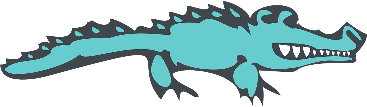 Alligator Blue Scales Teeth Png Image (1281x376), Png Download