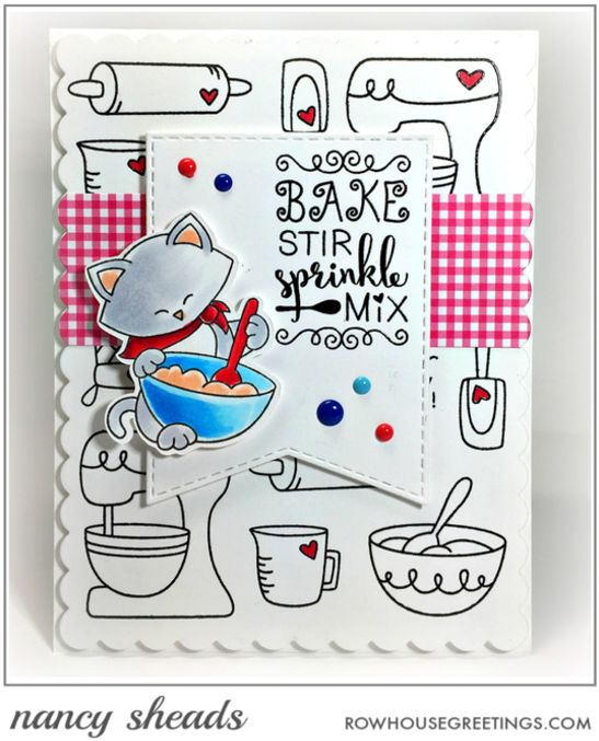 Bake, Stir, Sprinkle, Mix By Nancy Features Made From - Cartoon (550x693), Png Download