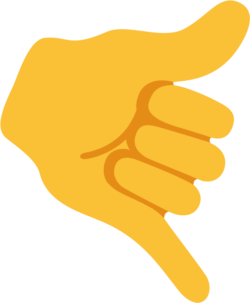 File - Emoji U1f919 - Svg - Call Me Hand Emoji Png (1024x1024), Png Download