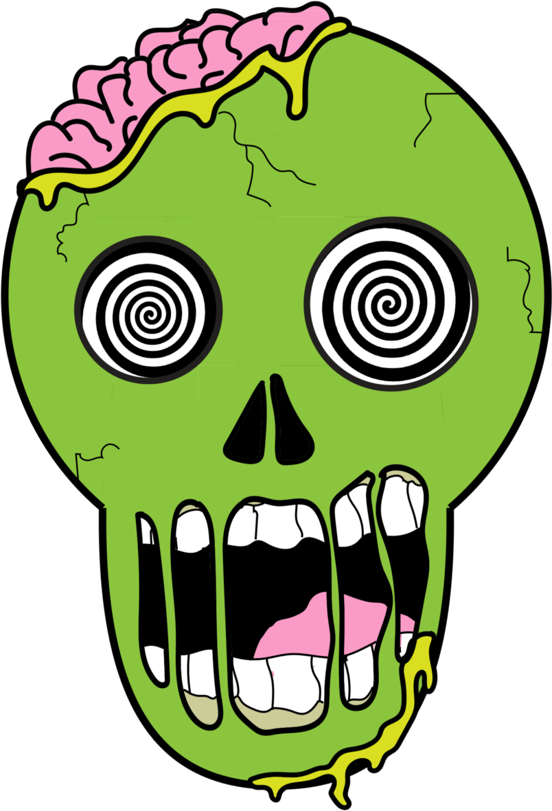 Screen Zombie - Skull (1200x1200), Png Download