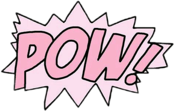 #comic #pow #pink #rosa #super #tumblr #tumblrarts - Pow Tumblr Png (587x375), Png Download