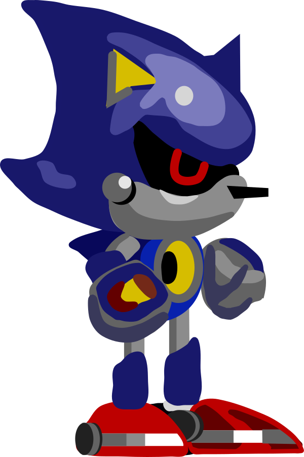 Art By Sonicjeremy - Metal Sonic Vector (600x902), Png Download