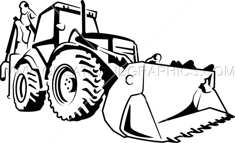 Bulldozer Svg Black And White - Bulldozer Black White (825x503), Png Download