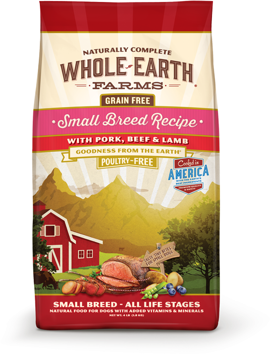 Whole Earth Farms Grain Free Small Breed Recipe With - Whole Earth Farms Dog Food Grain Free (650x748), Png Download
