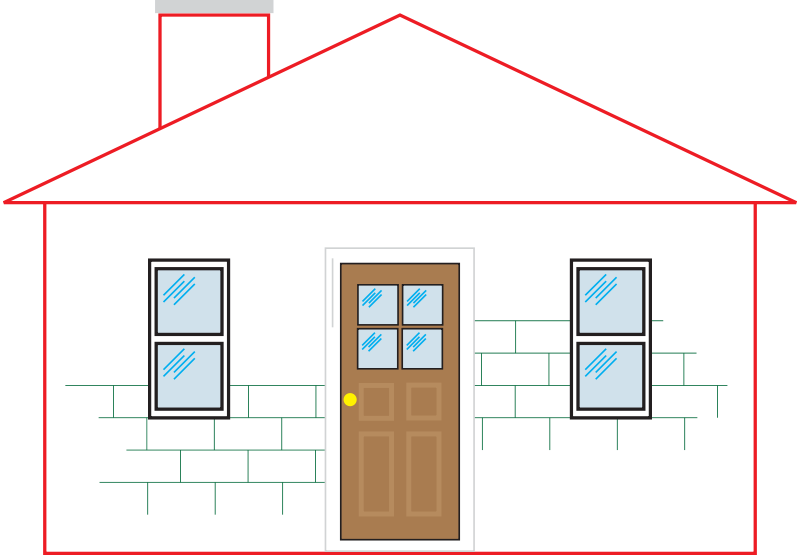 Netalloy-roof Free Small House - Door (800x555), Png Download