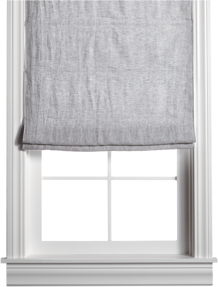 Belgian Flax Linen Roman Shade - Flat White Linen Roman Shades (1024x1024), Png Download