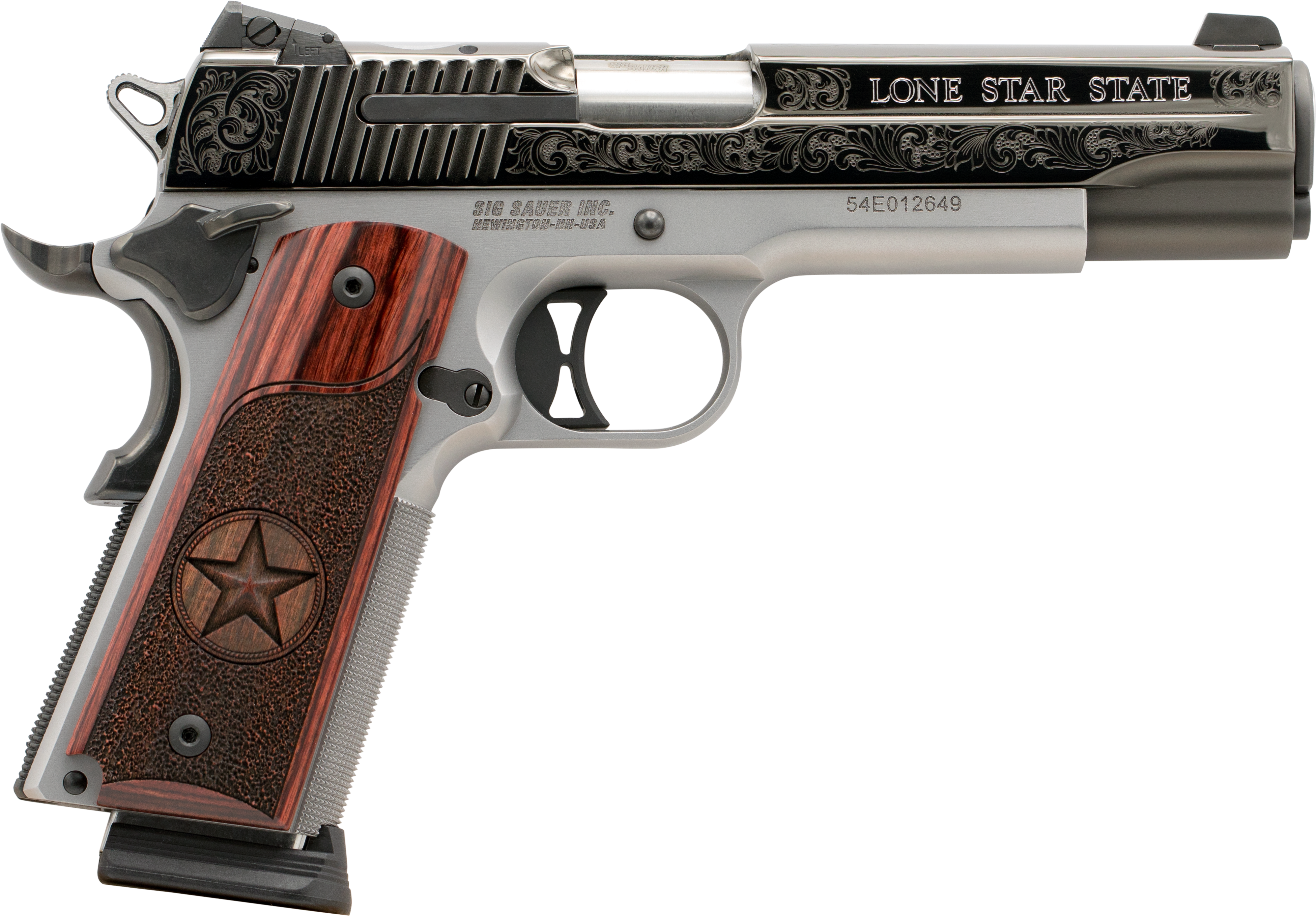 Sig 191145txs 1911 45 Eng Tex Slvr Grp - Springfield Armory 1911 (4079x2891), Png Download