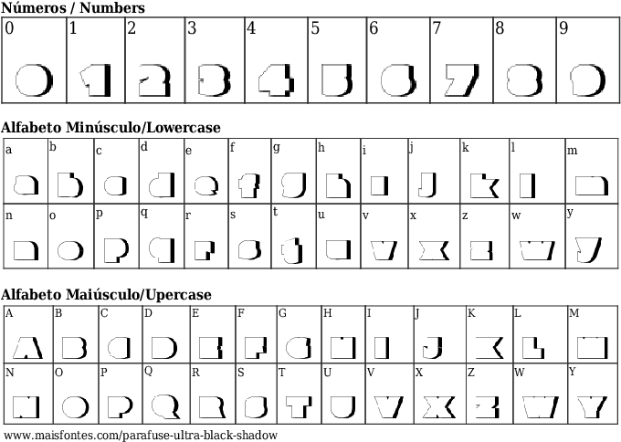 Font Details Parafuse Ultra Black Shadow - Font (689x640), Png Download
