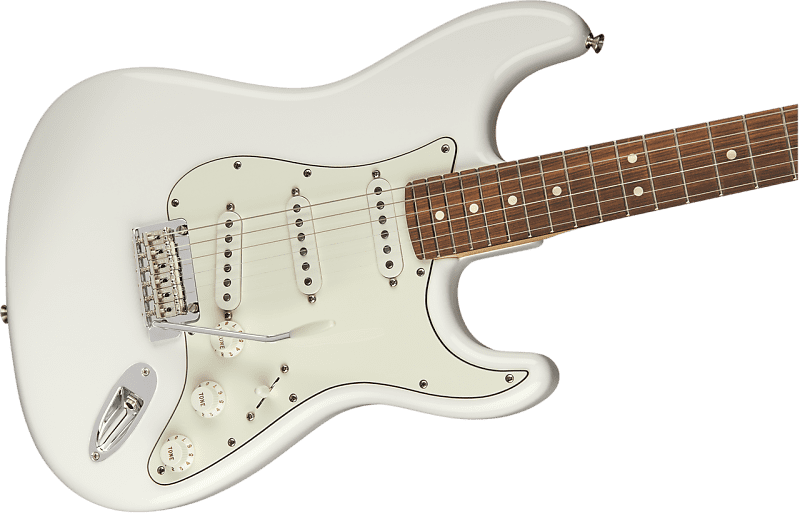 Fender Player Stratocaster Polar White Hss (800x514), Png Download