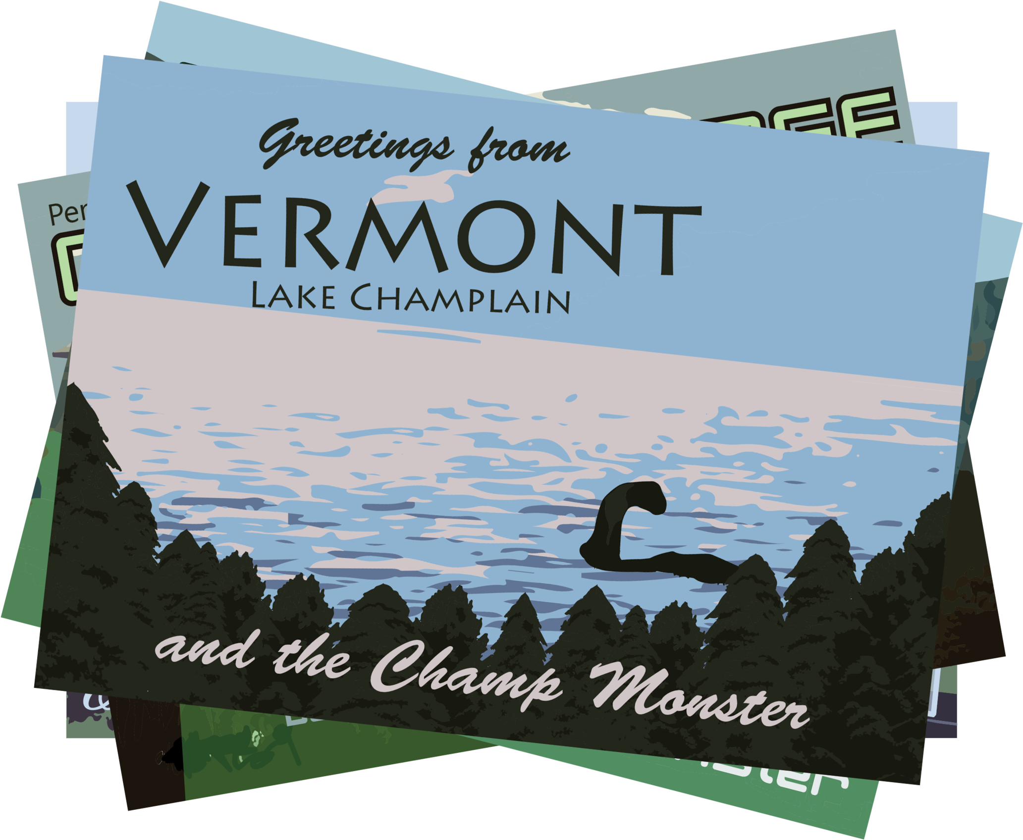 Cryptid Postcard Set (2500x1790), Png Download