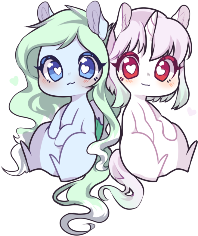 Ms-xana, Chibi, Couple, Cute, Oc, Oc - Cartoon (810x986), Png Download