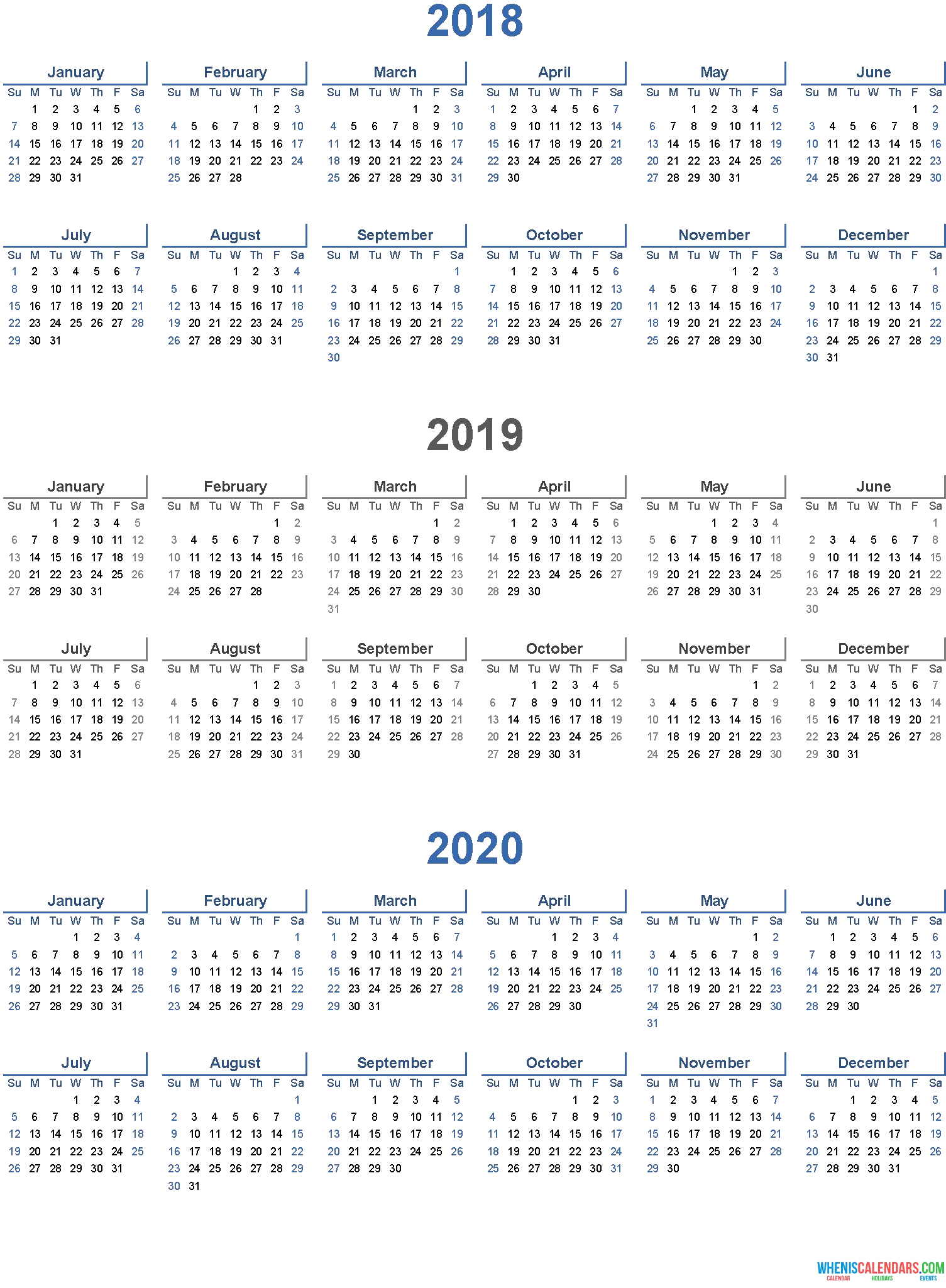 2020 Calendar Png Transparent Picture - 2011 (1701x2201), Png Download