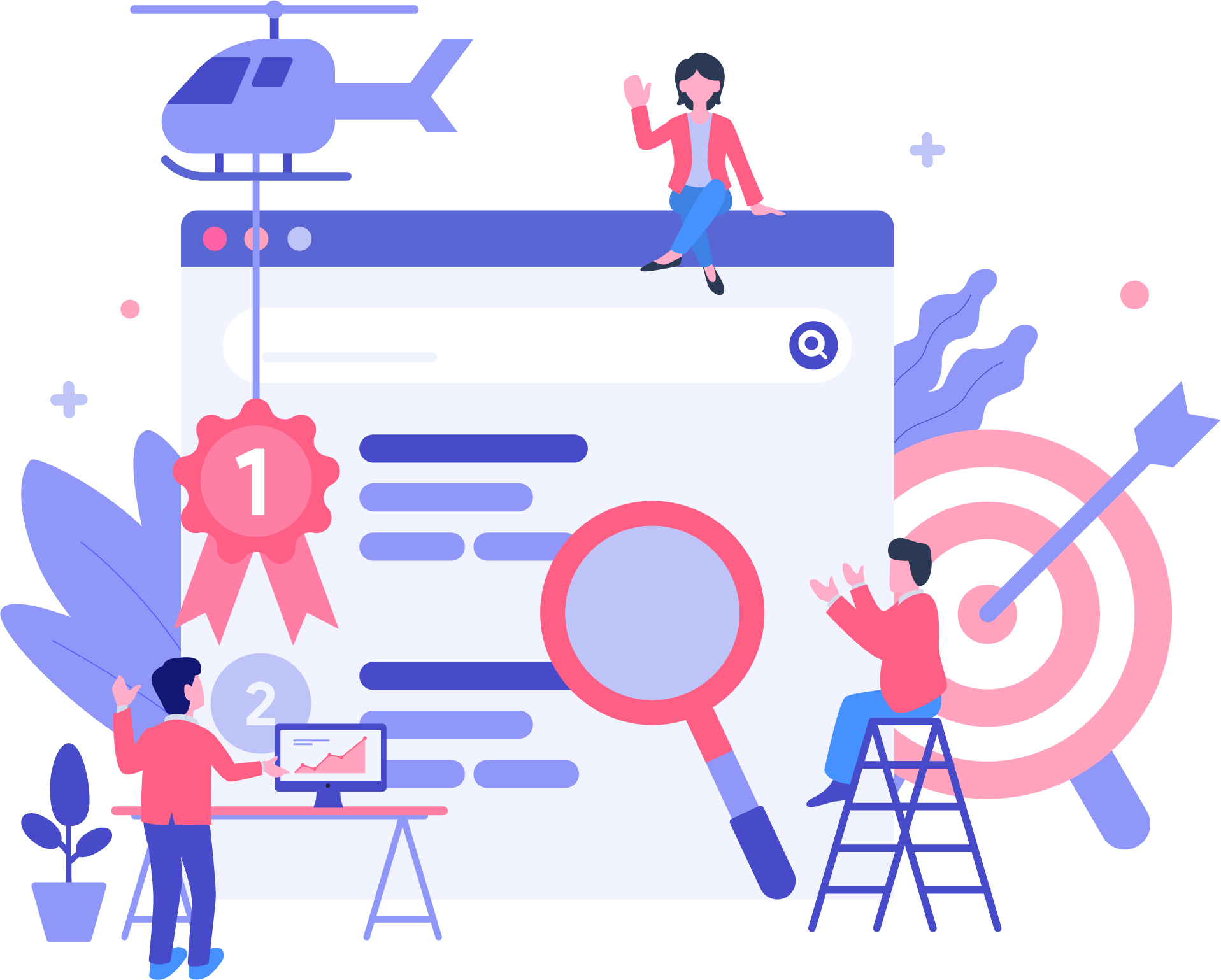 Seo Services Landing Page (1917x1539), Png Download