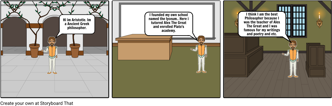 Aristotle - Cartoon (1164x385), Png Download