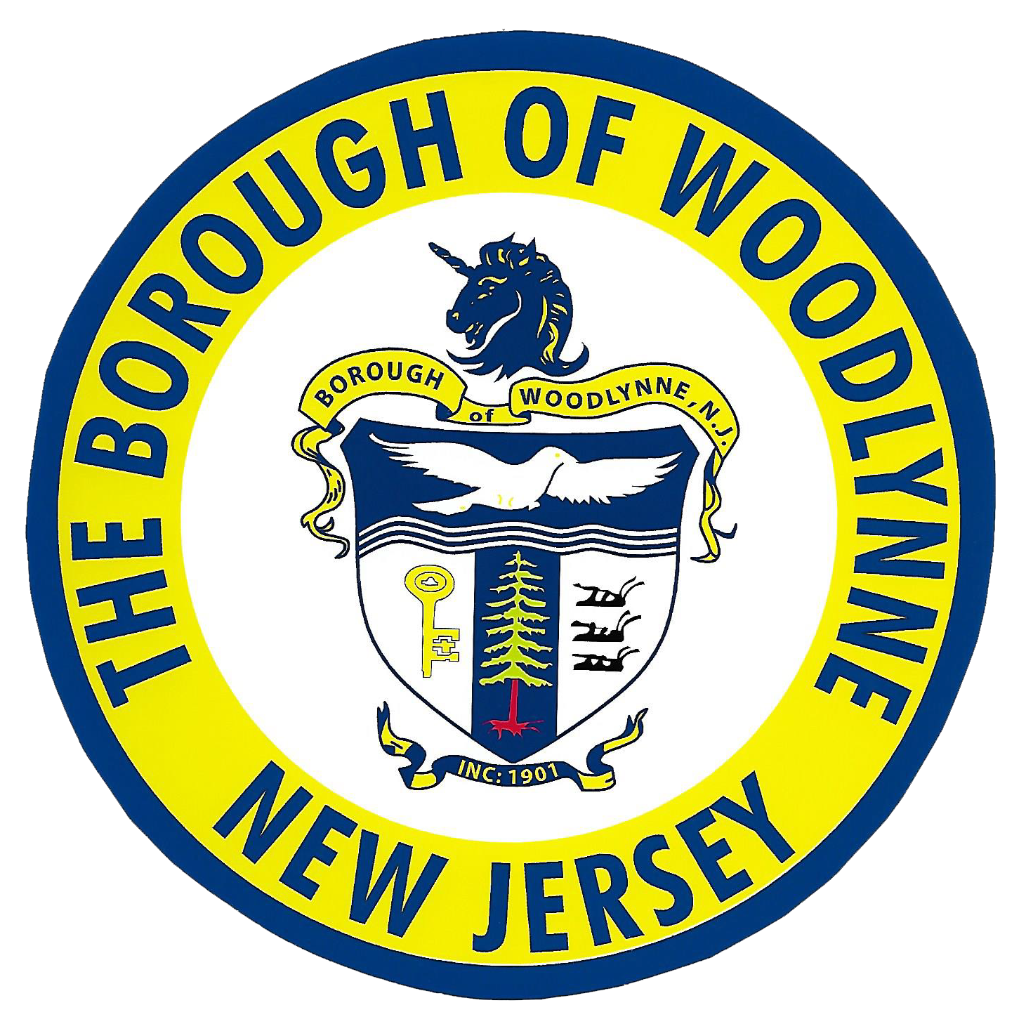 Borough Of Woodlynne, Nj - Emblem (1461x1458), Png Download