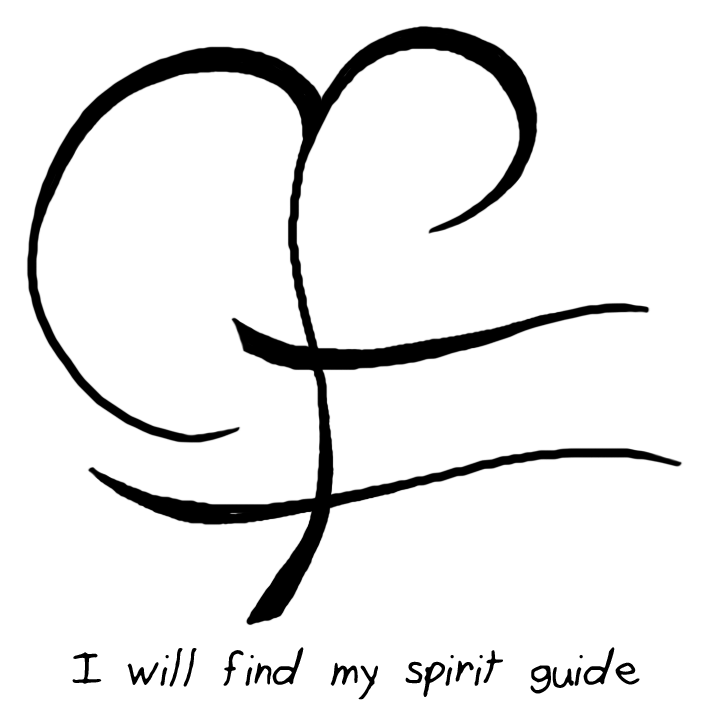 “i Will Find My Spirit Guide” Sigil Requested By - Line Art (750x750), Png Download