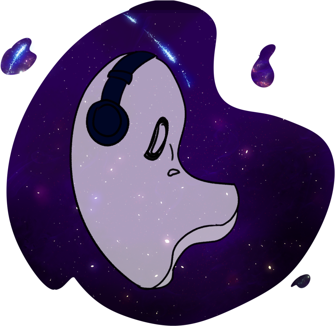Redid An Old Drawing Of Napstablook - Cartoon (1280x1109), Png Download