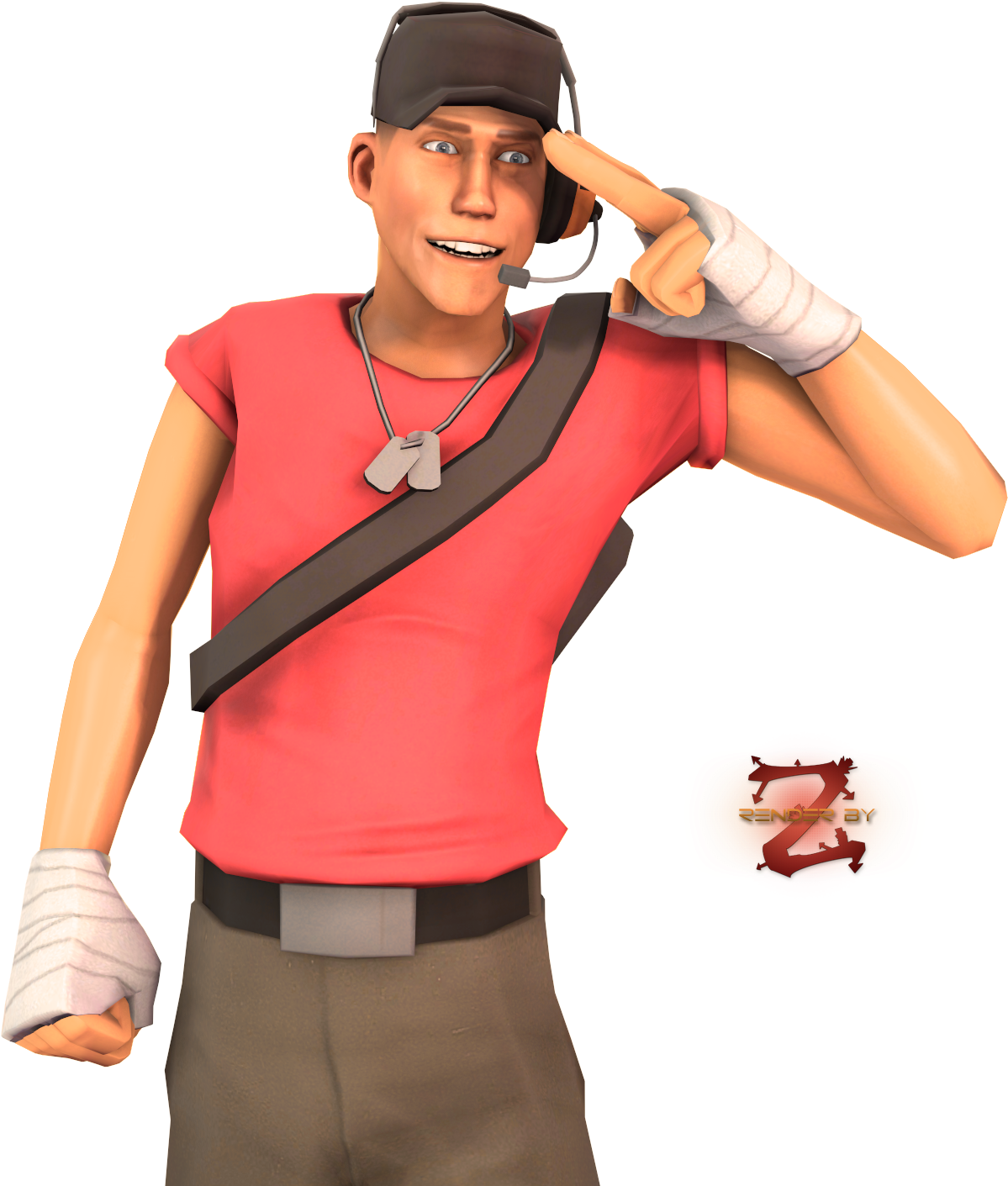Team Fortress Google - Red Scout Tf2 (1271x1440), Png Download
