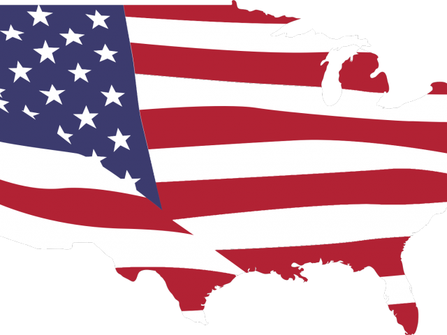 Map Clipart Puerto Rico - Us Map Without Alaska And Hawaii (640x480), Png Download