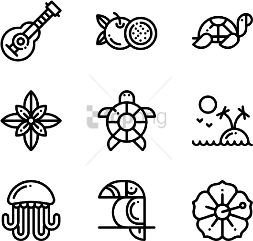 Free Png Tropical Icons - Fighter Icon (850x812), Png Download