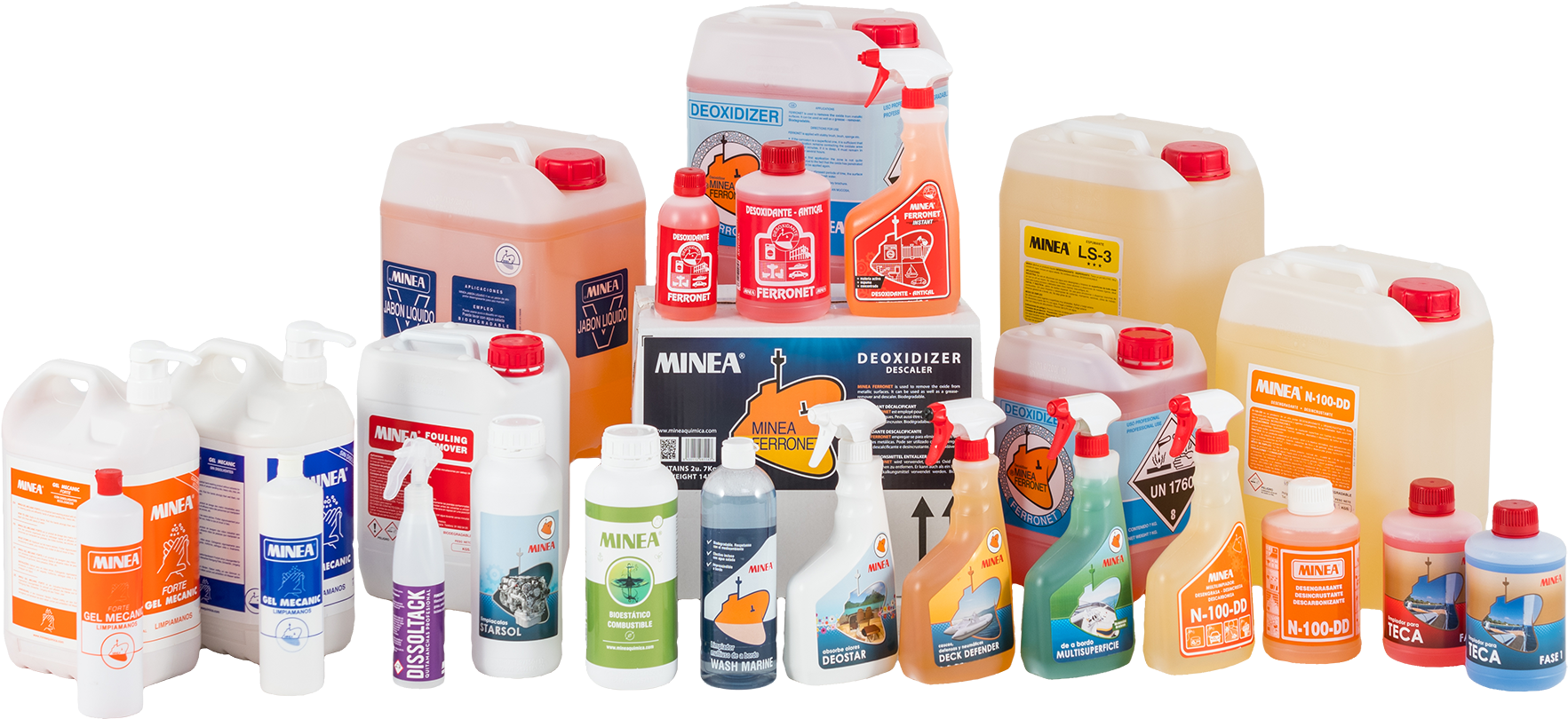 Gama De Productos Minea - Plastic Bottle (2000x976), Png Download