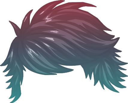 Peluca Sticker - Peluca Anime Png (427x343), Png Download