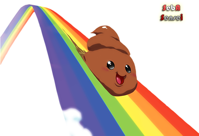 I Tell Her I Called It In To Xerox - Poop On A Rainbow (650x487), Png Download