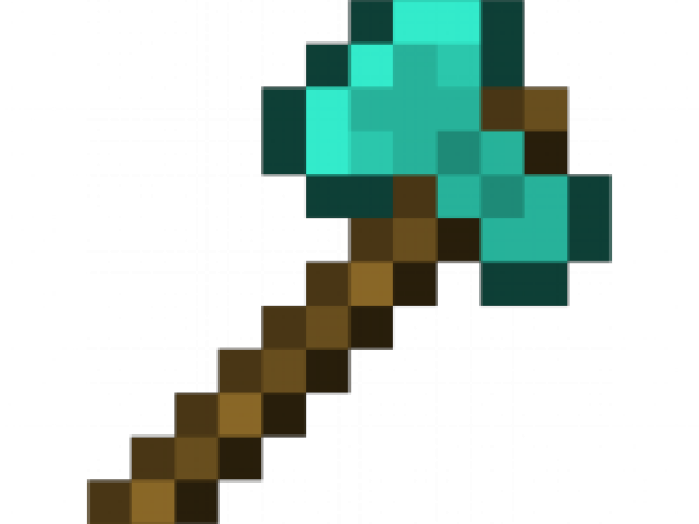 Axe Clipart Minecraft Diamond - Minecraft Axe (640x480), Png Download