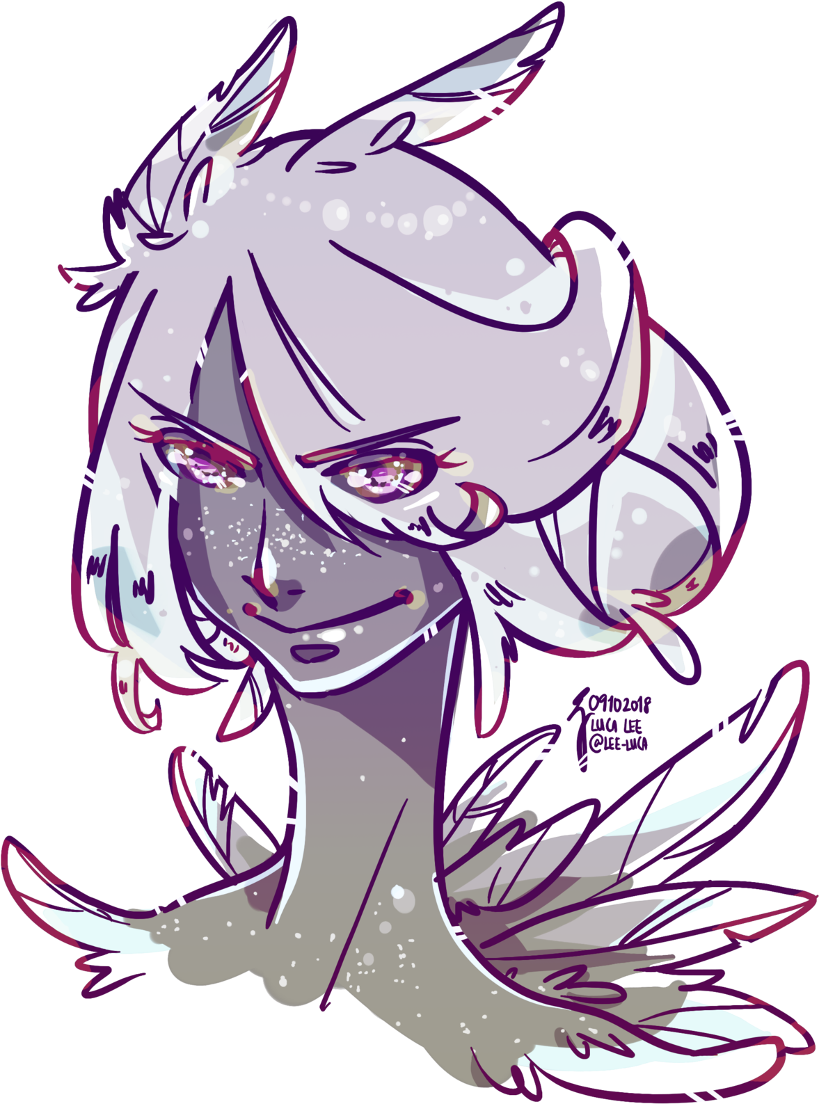 Feathers, Freckles, And The 'addition' Layer Blending - Illustration (1280x1808), Png Download