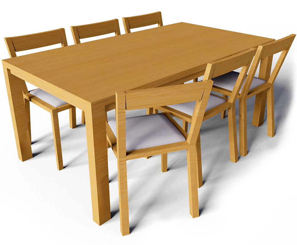 Kitchen & Dining Room Table (1000x894), Png Download