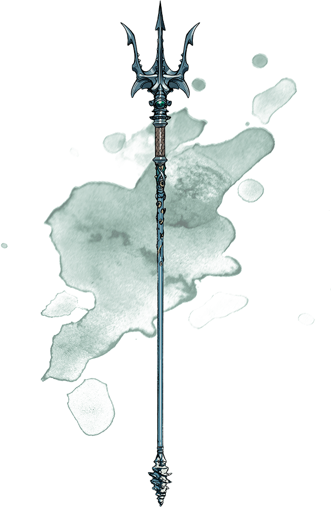 Trident Drawing Magic - D&d Drown (646x1000), Png Download