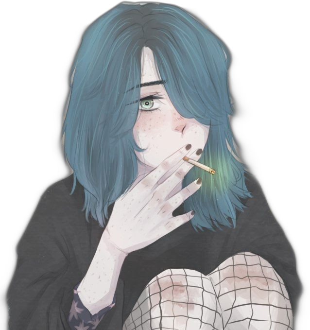 Anime Tumblr Girl Aesthetic (638x679), Png Download