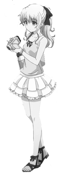Charlotte Anime Black And White (500x750), Png Download