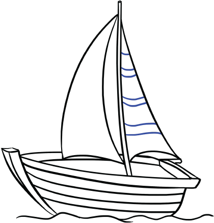 How To Draw A Boat In A Few Easy Steps Easy Drawing - Line Drawing Of Boat (678x600), Png Download