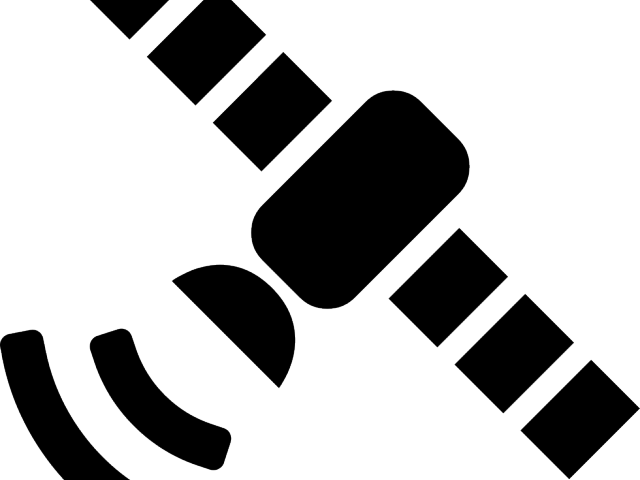 Satellite Clipart Black And White - Satellite Png (640x480), Png Download